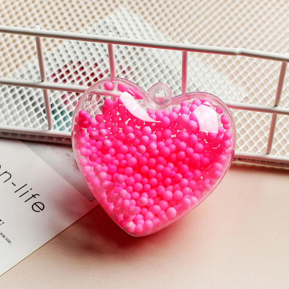 4Pcs Clear Heart Shaped Balls Heart-shaped Fillable Ball Ornament Gift Present Box Decoration