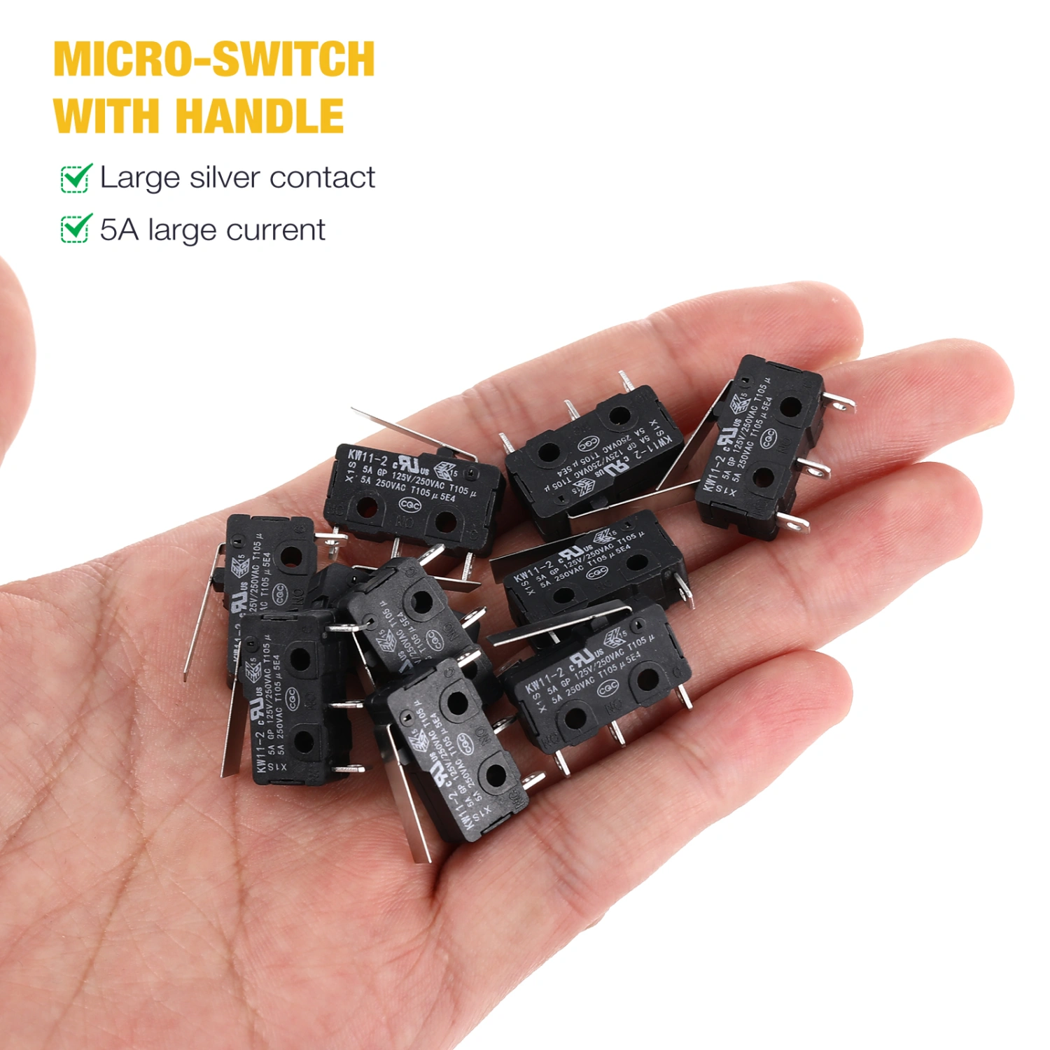 10 Pcs Micro Switches Multifunctional Miniature Limit Switches with Large Current