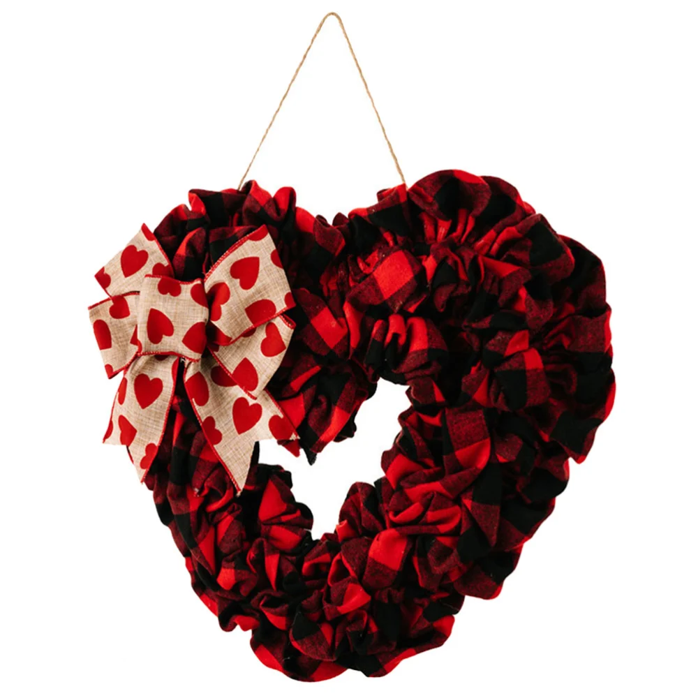 Valentine Heart Wreath Heart Shaped Garland Decor Valentine Front Door Wreath