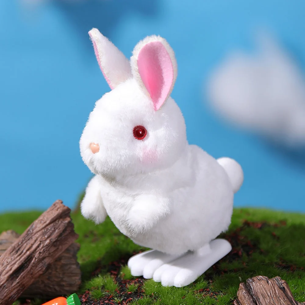 Bunny Wind Up Toy Plush Windup Jumping Toy Easter Party Favors for Kids