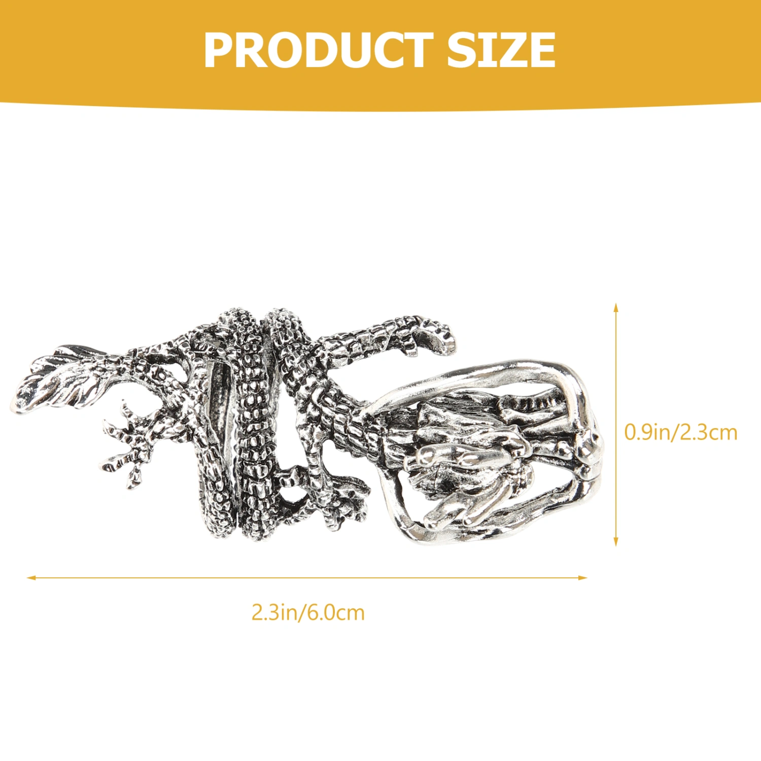 4pcs Punk Rings Octopus Ring Claw Ring Dragon Rings Adjustable Opening Ring for Men