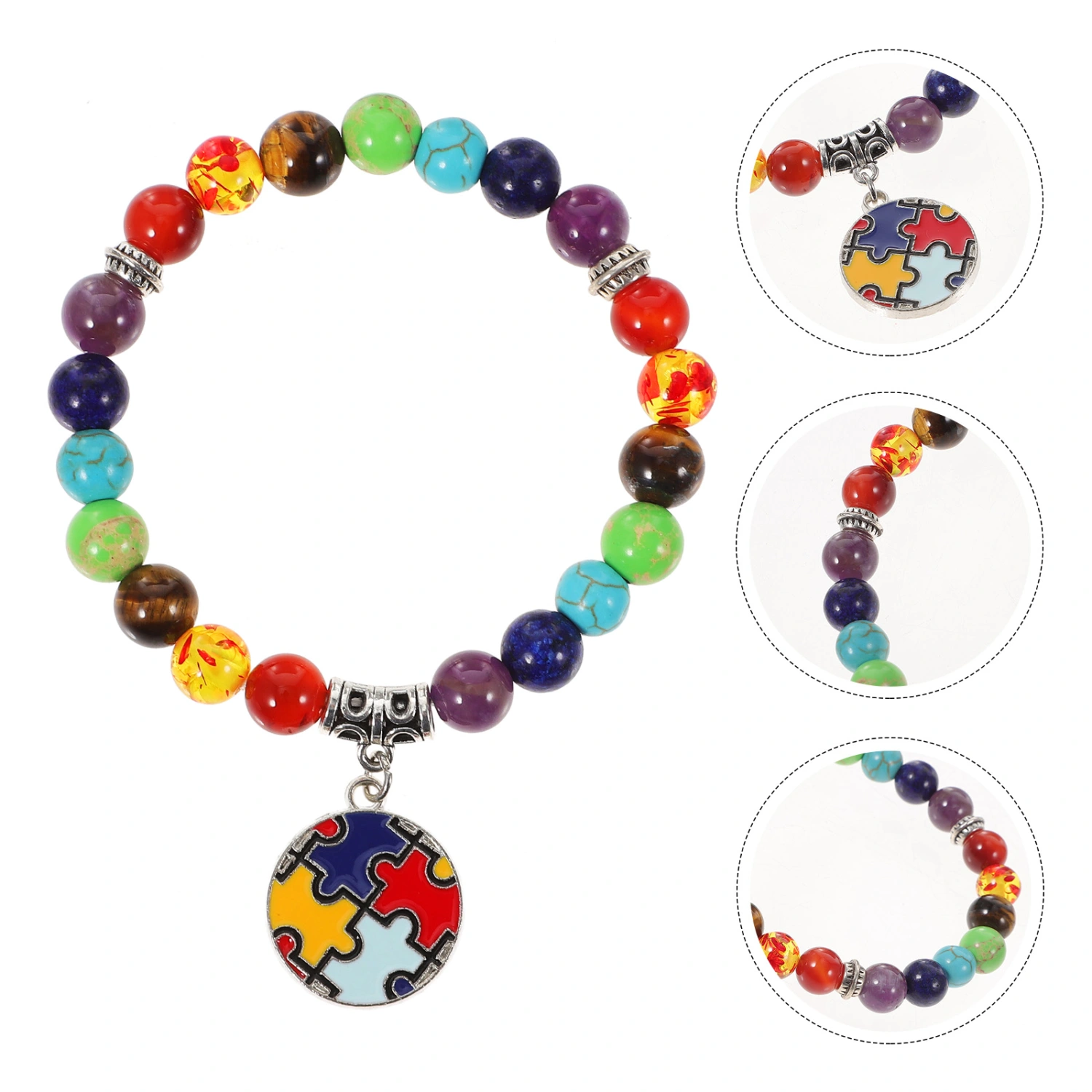 Stone Bracelet Decoration Portable Beads Bracelet Lightweight Beaded Bracelet Colorful Ornament