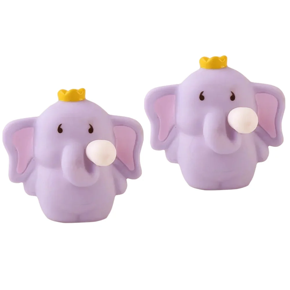 2pcs Elephant Squeeze Toys Household Squeeze Toys Colored Elephant Fidget Toys Elastic Stretchy Toys