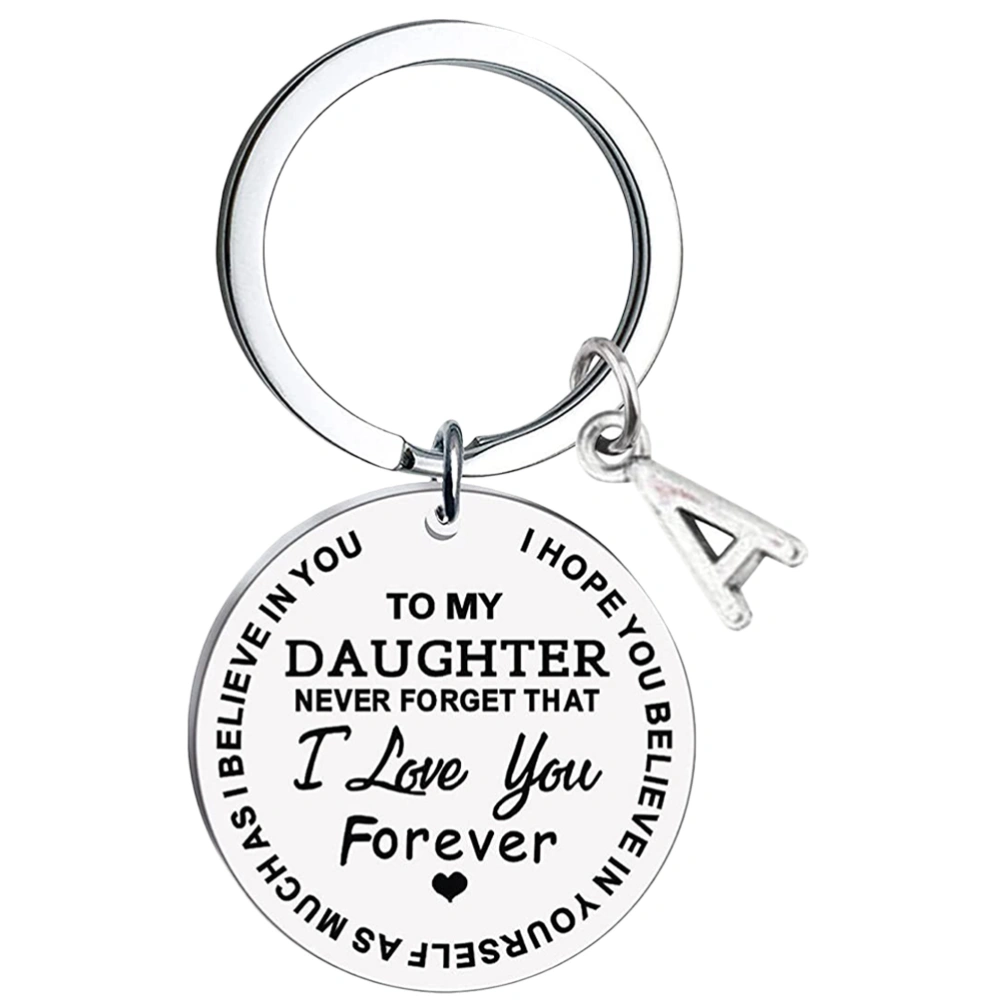 To My Daughter Gift Keychain Stainless Steel Keychain Daughter Keychain from Mom Keychain Gift