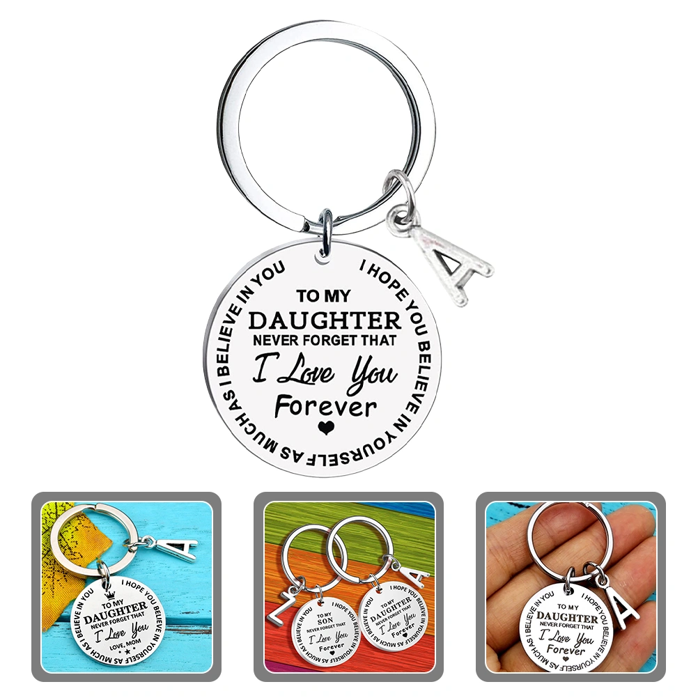 To My Daughter Gift Keychain Stainless Steel Keychain Daughter Keychain from Mom Keychain Gift