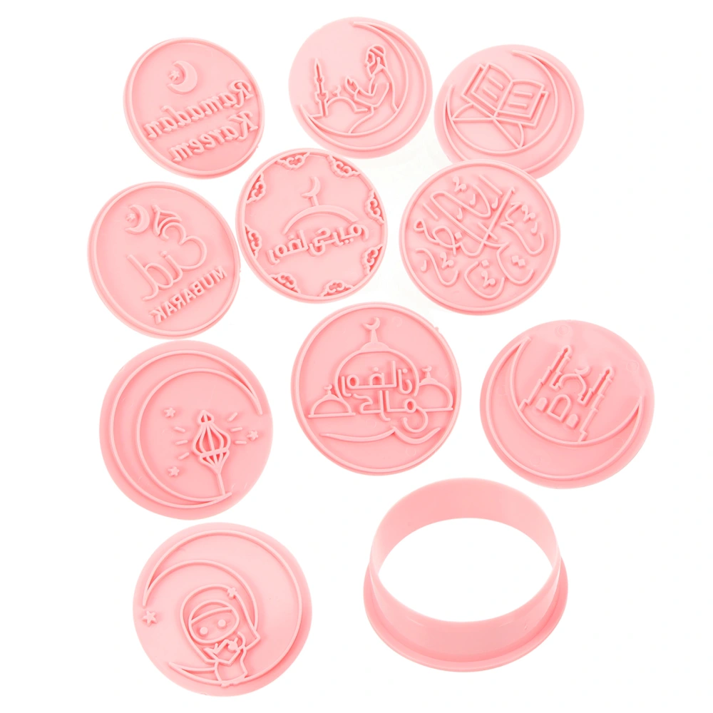 10 pcs Eid Mubarak Cookie Cutters Ramadan Silicone Baking Molds Mubarak Biscuit Molds