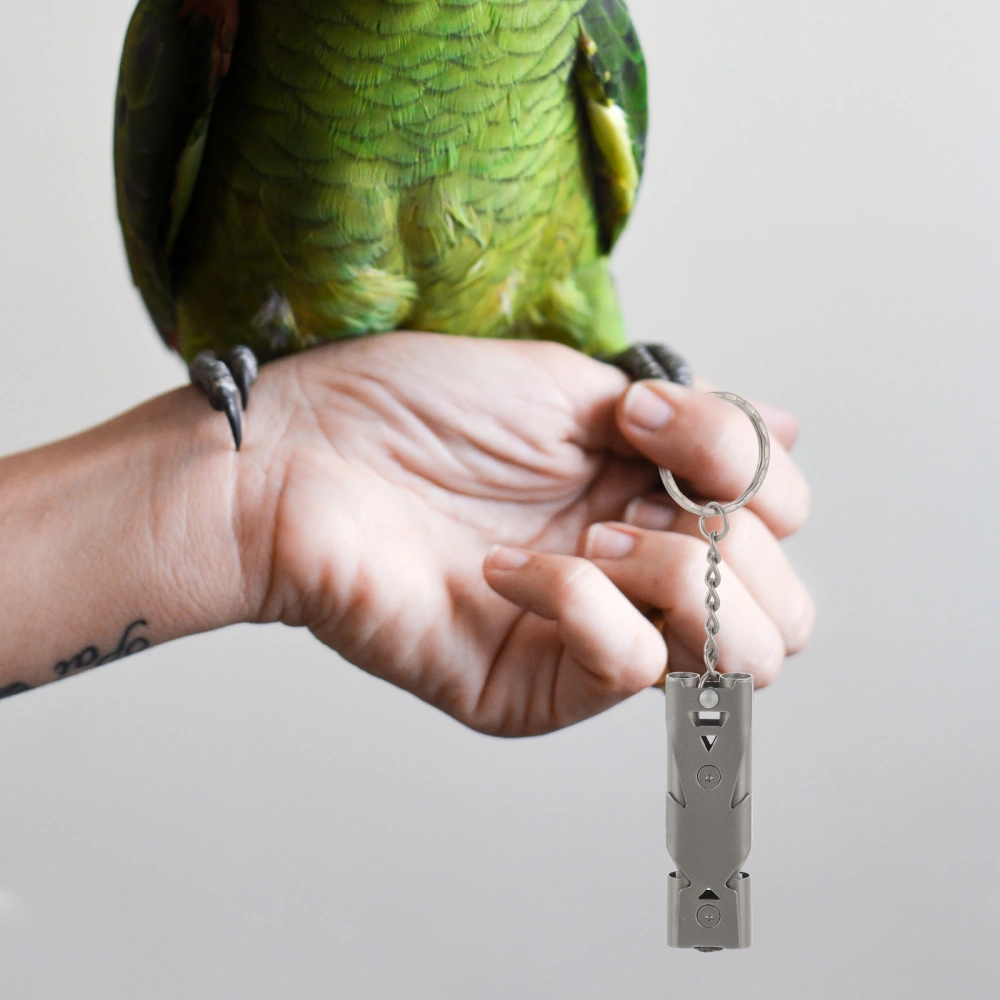 Stainless Steel Bird Whistle Bird Training Whistle Bird Cage Whistle Bird Training Accessory