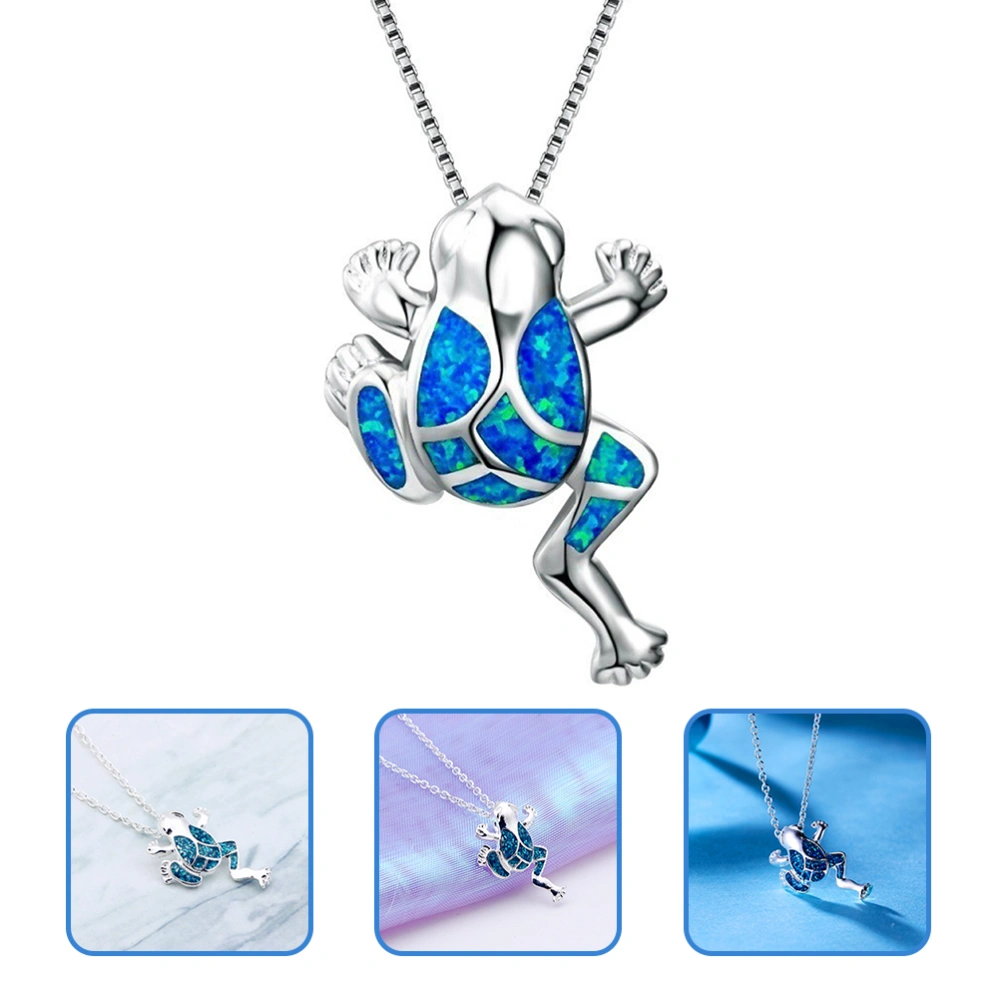 Frog Necklace Pendant Necklace Creative Animal Necklace Women Neck Jewelry Gift