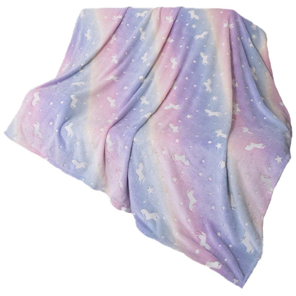 Children's Blanket Unicorn Blanket Glows in the Dark Blanket Warm Blanket