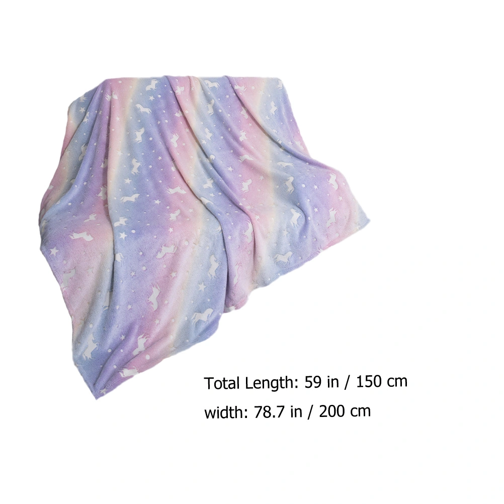 Children's Blanket Unicorn Blanket Glows in the Dark Blanket Warm Blanket
