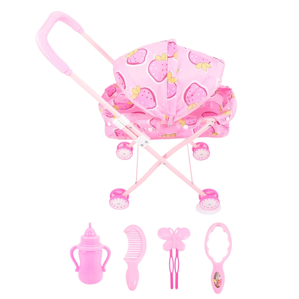 Dolls Stroller Model Baby Stroller Toy Simulation Stroller Toy Toddler Pretend Play Toy