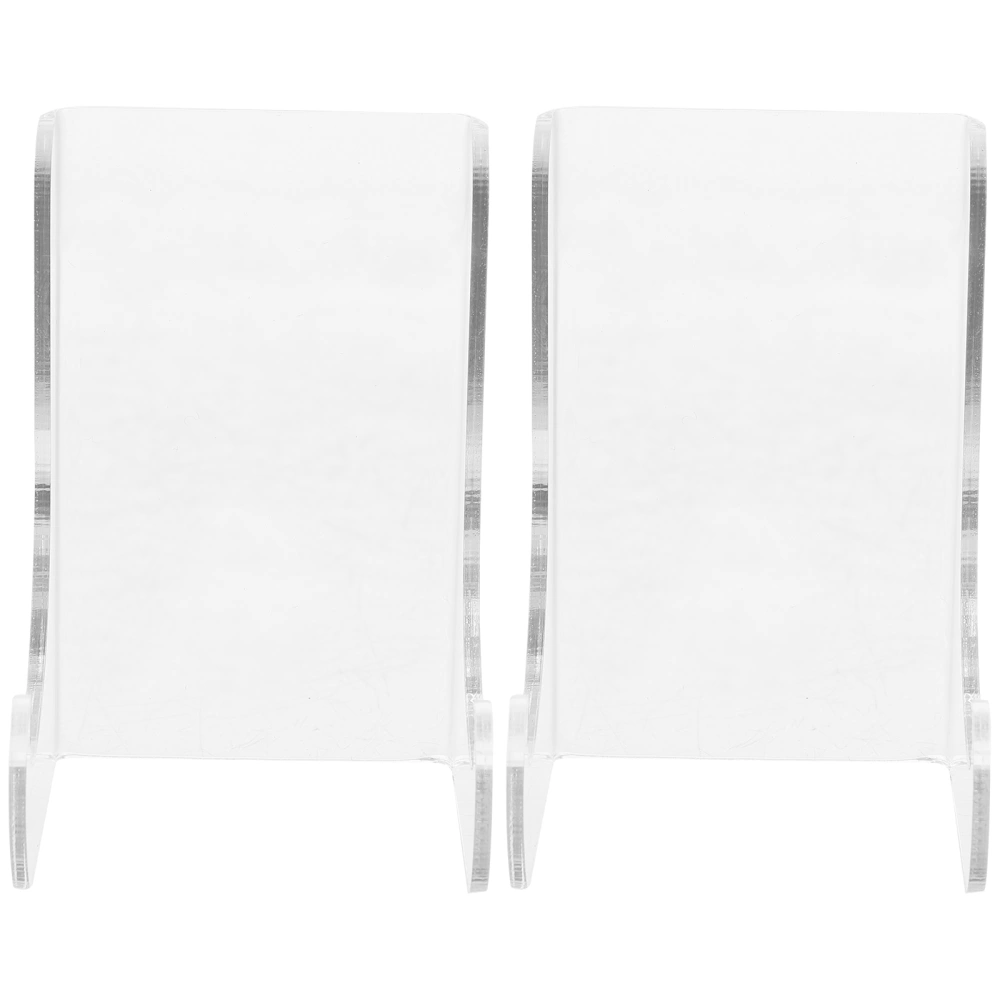 2Pcs Acrylic Plate Holder Clear Easel Stands Picture Frame Holder Stand Multi-functional Display Holder