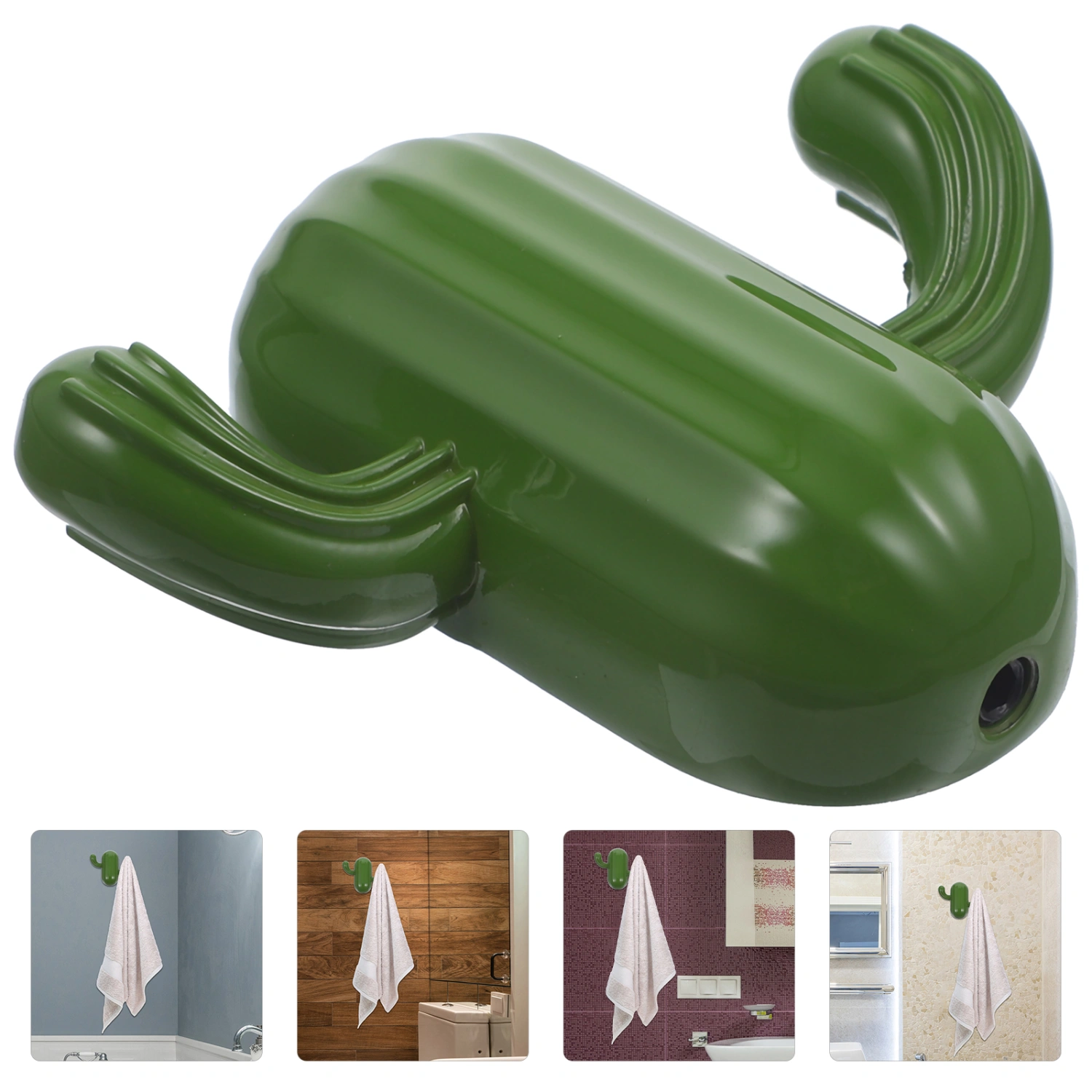 Cactus Shaped Hook Adorable Wall Hook Key Holder Towel Hook for Hanging Bag