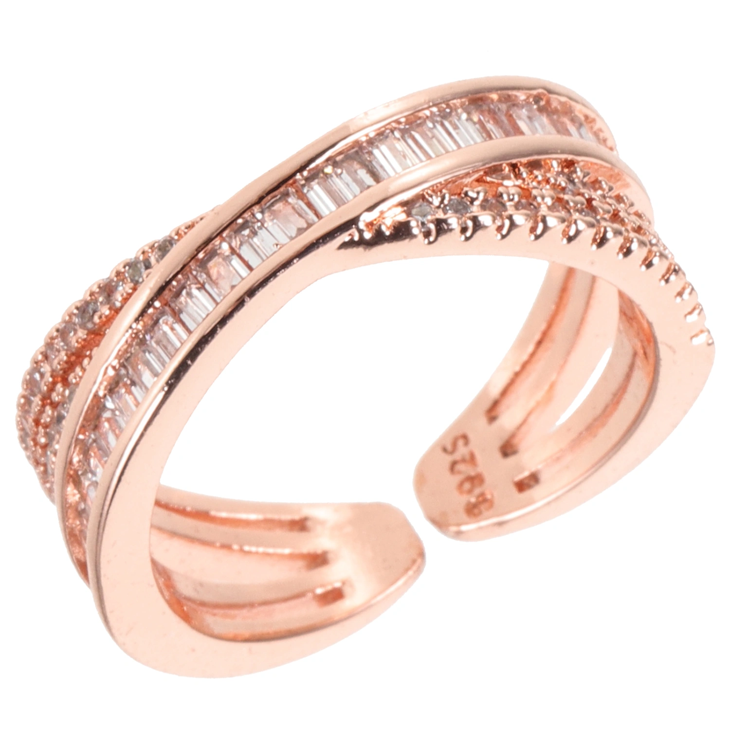 Rhinestone Geometric Ring Adjustable Open Ring Finger Ring Women Ring Jewelry