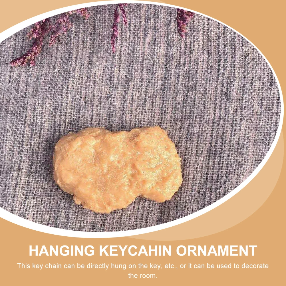 Creative Fried Chicken Key Chain Decorative Student Pendant Simulated Fried Food Key Ring