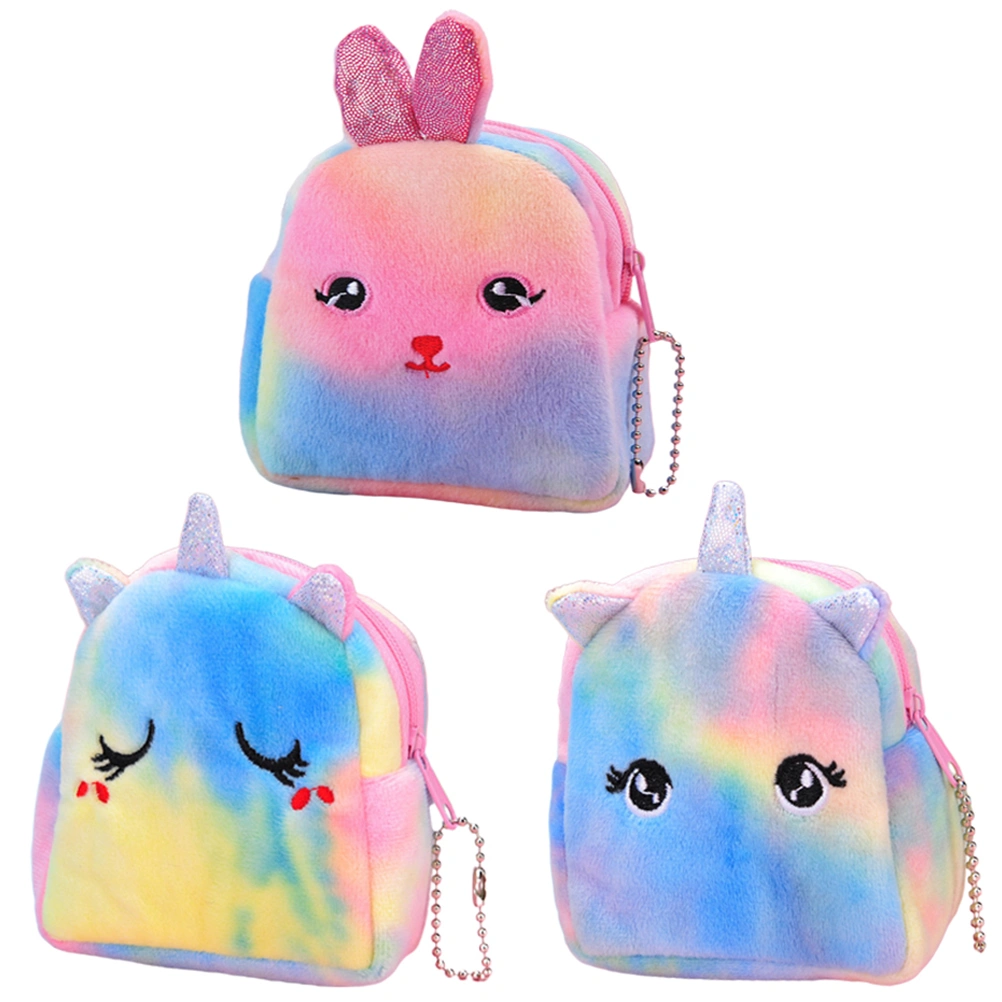 3Pcs Change Purse Key Coin Purse Zipper Wallet Girls Coin Bag Wallet for Children