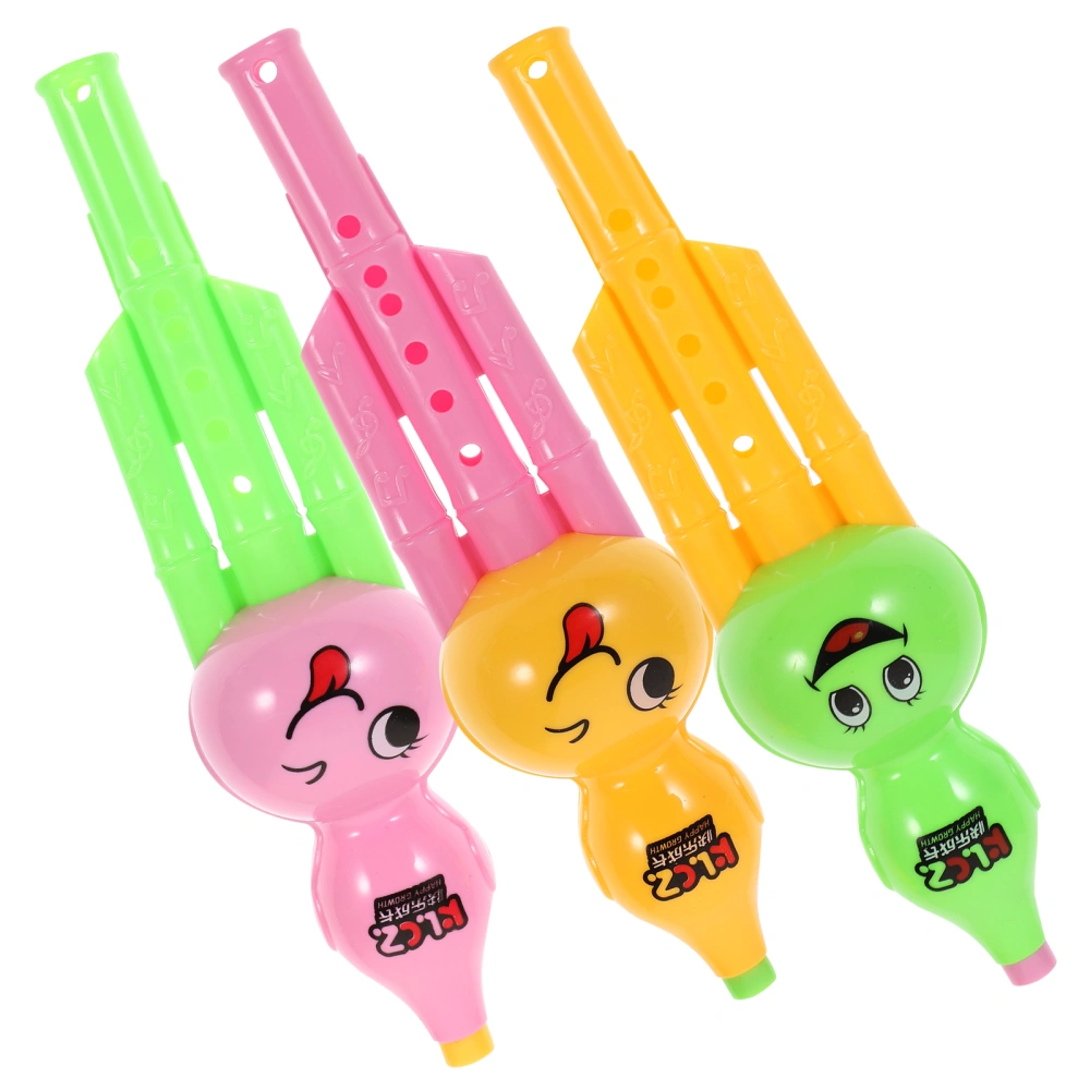 3Pcs Interesting Kids Clarinet Plastic Toys Clarinet Compact Plastic Clarinet Children Supply