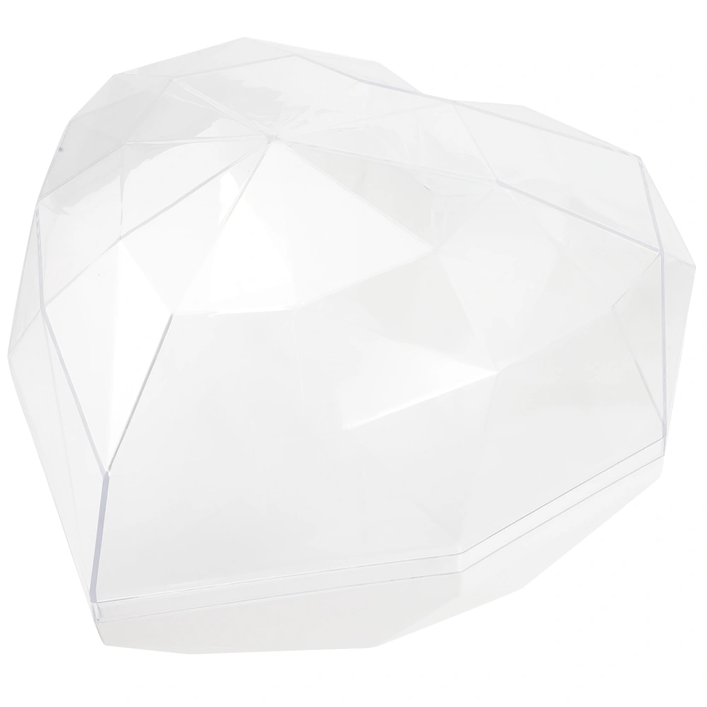 Empty Flower Packaging Box  Acrylic Heart Shaped Flower Arrangement Box