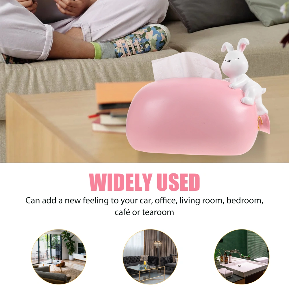 Adorable Rabbit Tissue Box Holder Living Room Napkin Holder Decorative Tissue Box Cover