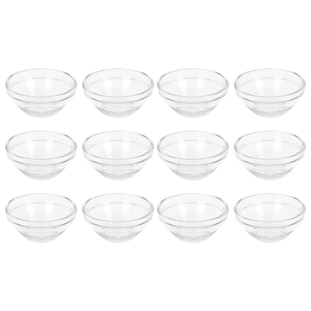 12Pcs Glass Facial Mask Bowls Essential Oil Bowl Salon Spa Supplies Mask Mixing Bowls