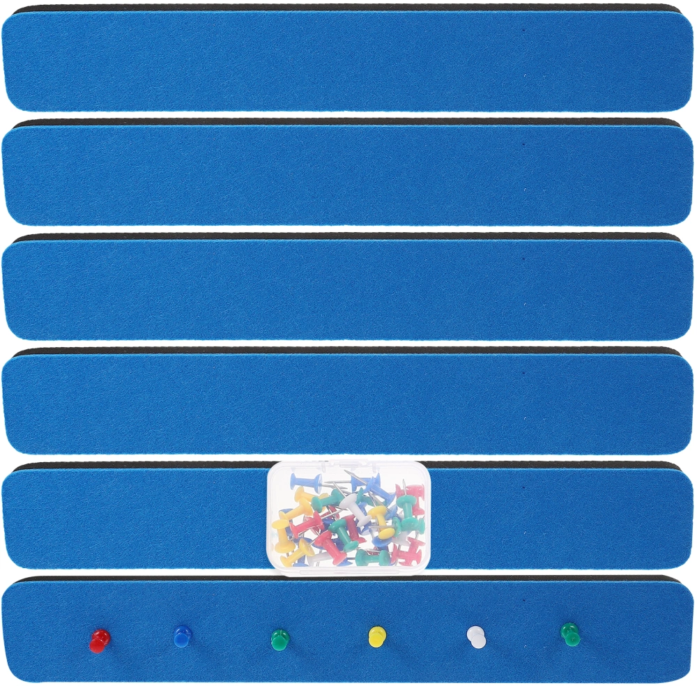 1 Set of Felt Pin Board Bar Strips Self-adhesive Bulletin Board Notice Board Wall Decoration