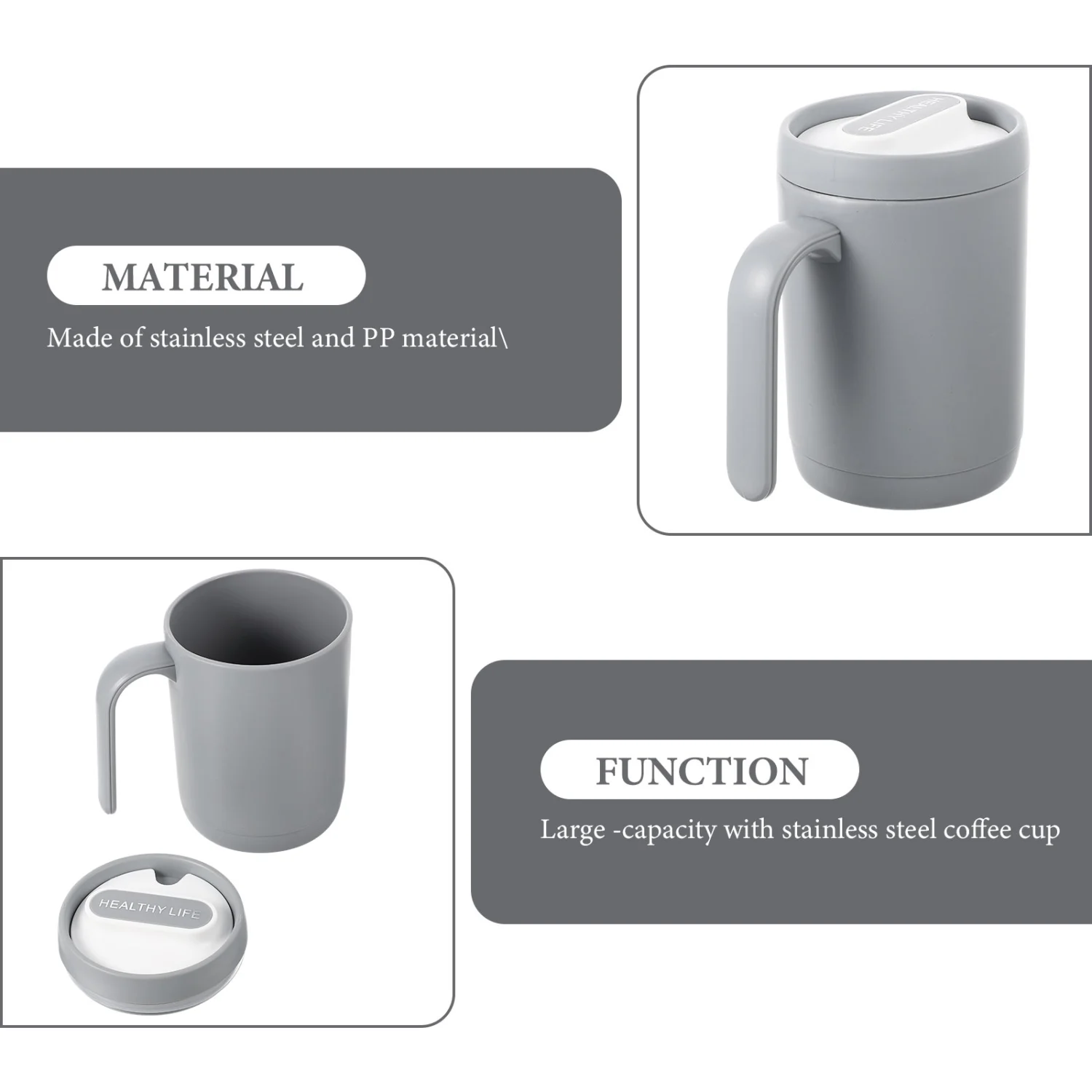 Sealing Coffee Cup Stainless Steel Travel Cup Sealing Camping Cup Drink Cup Camping Coffee Cup