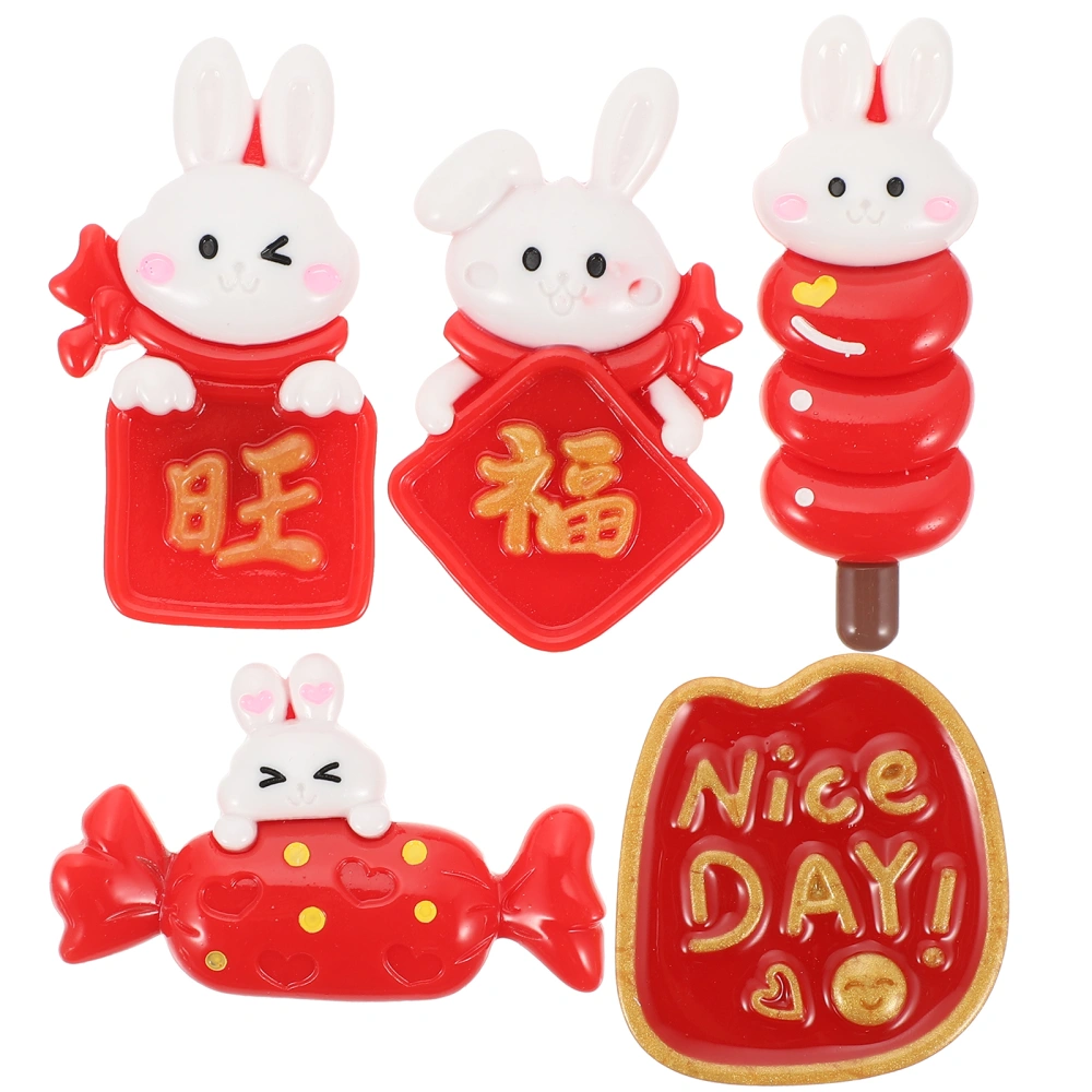 5Pcs Bunny Fridge Magnet Refrigerator Rabbit Magnets Lovely Magnetic Bunny Decor Refrigerator Decor