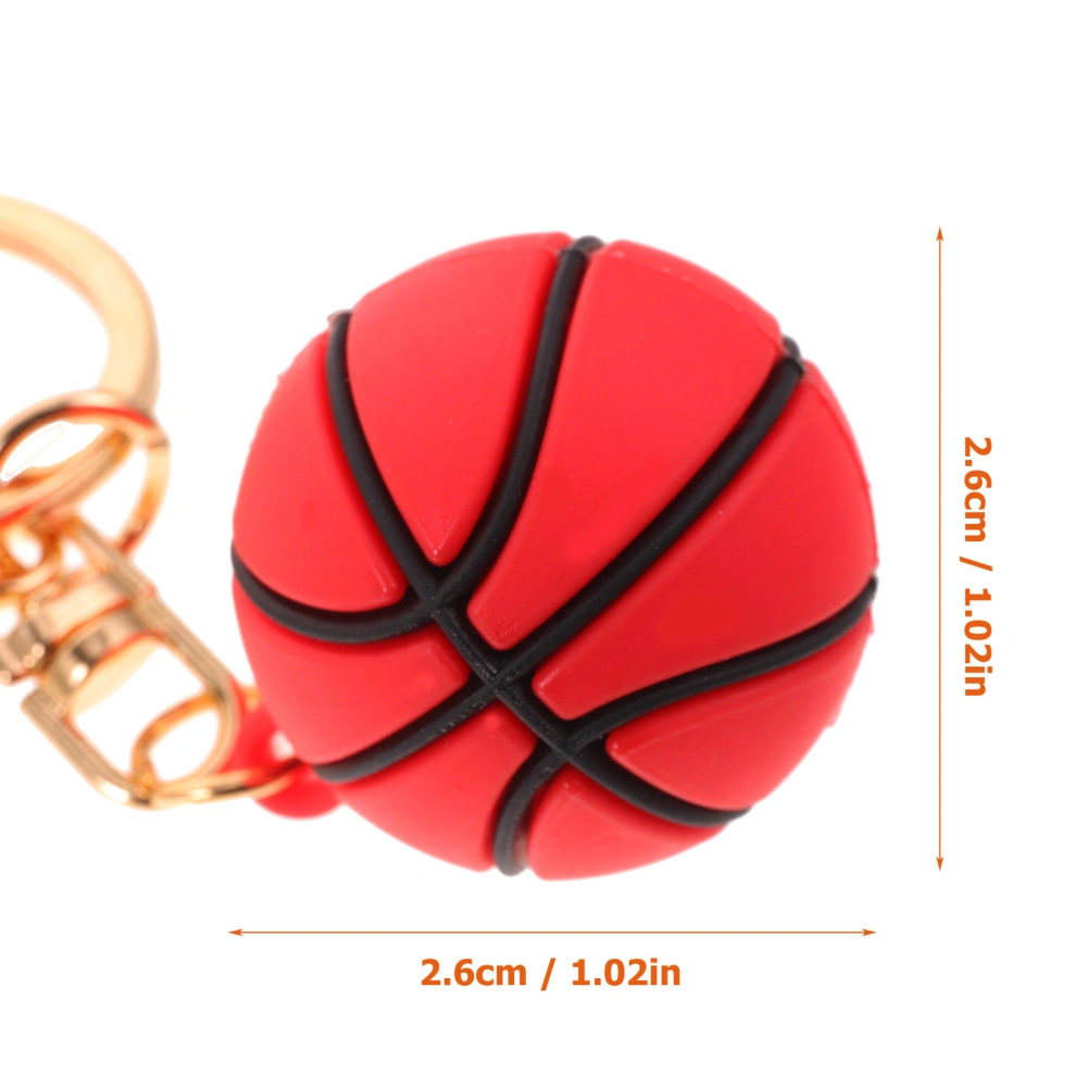 4pcs Sports Balls Keychains Carnival Reward Key Holder Simulated Balls Keychain