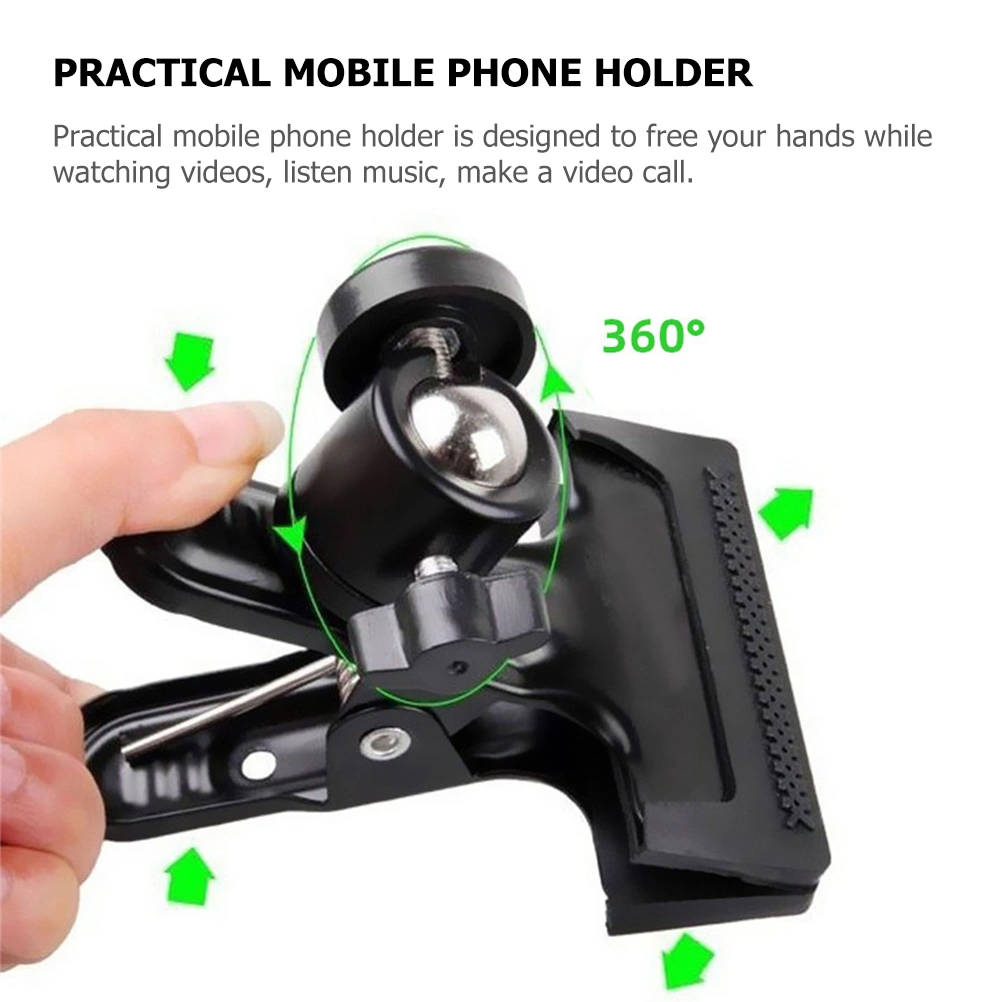 1 Set of Clip On Phone Holder Cell Phone Holder Phone Mount Stand for Office Travel