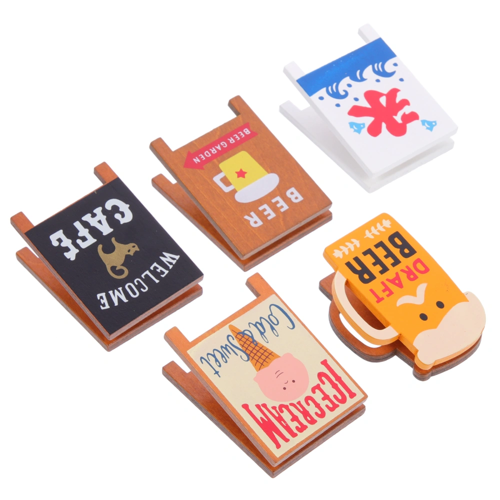 5pcs Desktop Memo Clips Wooden Photo Clips Japanese Style Memo Holders Picture Clips