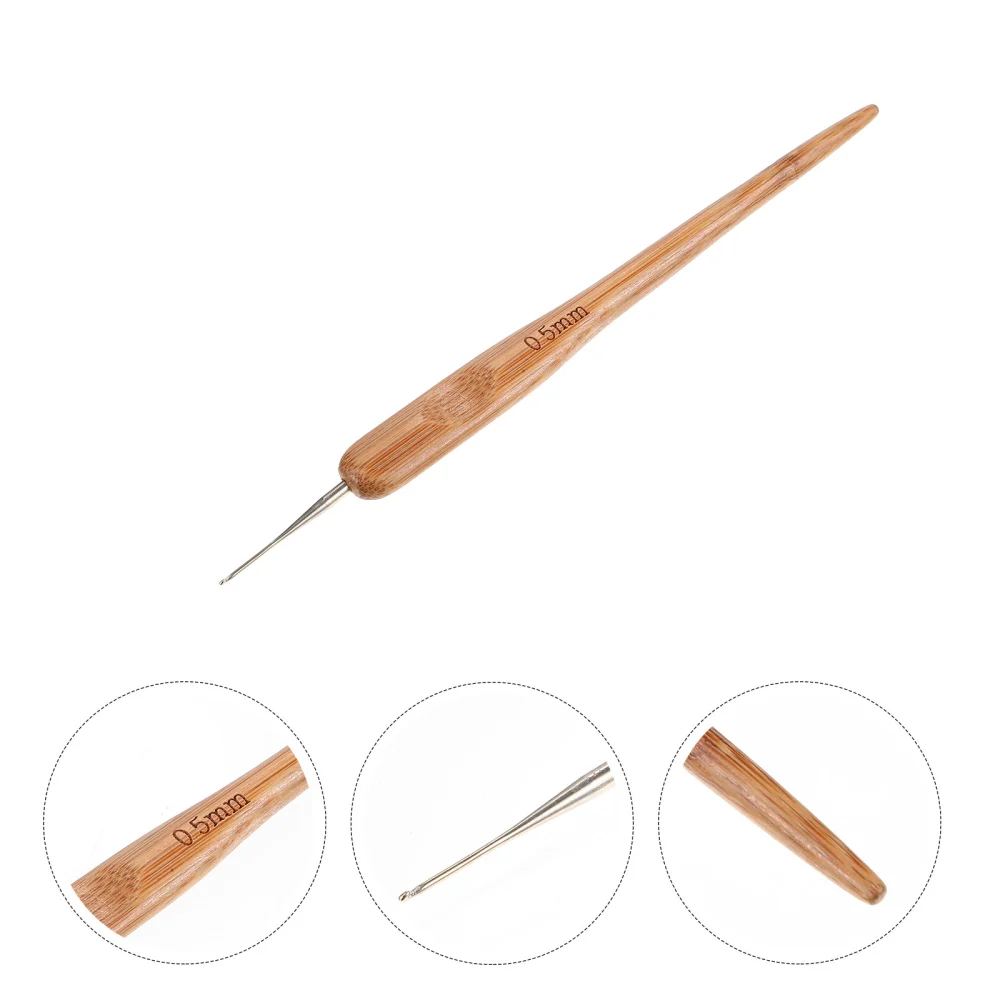 Dreadlocks Crochet Hook Wood Handle Crochet Needle Crochet Hook Lock for Braid Craft