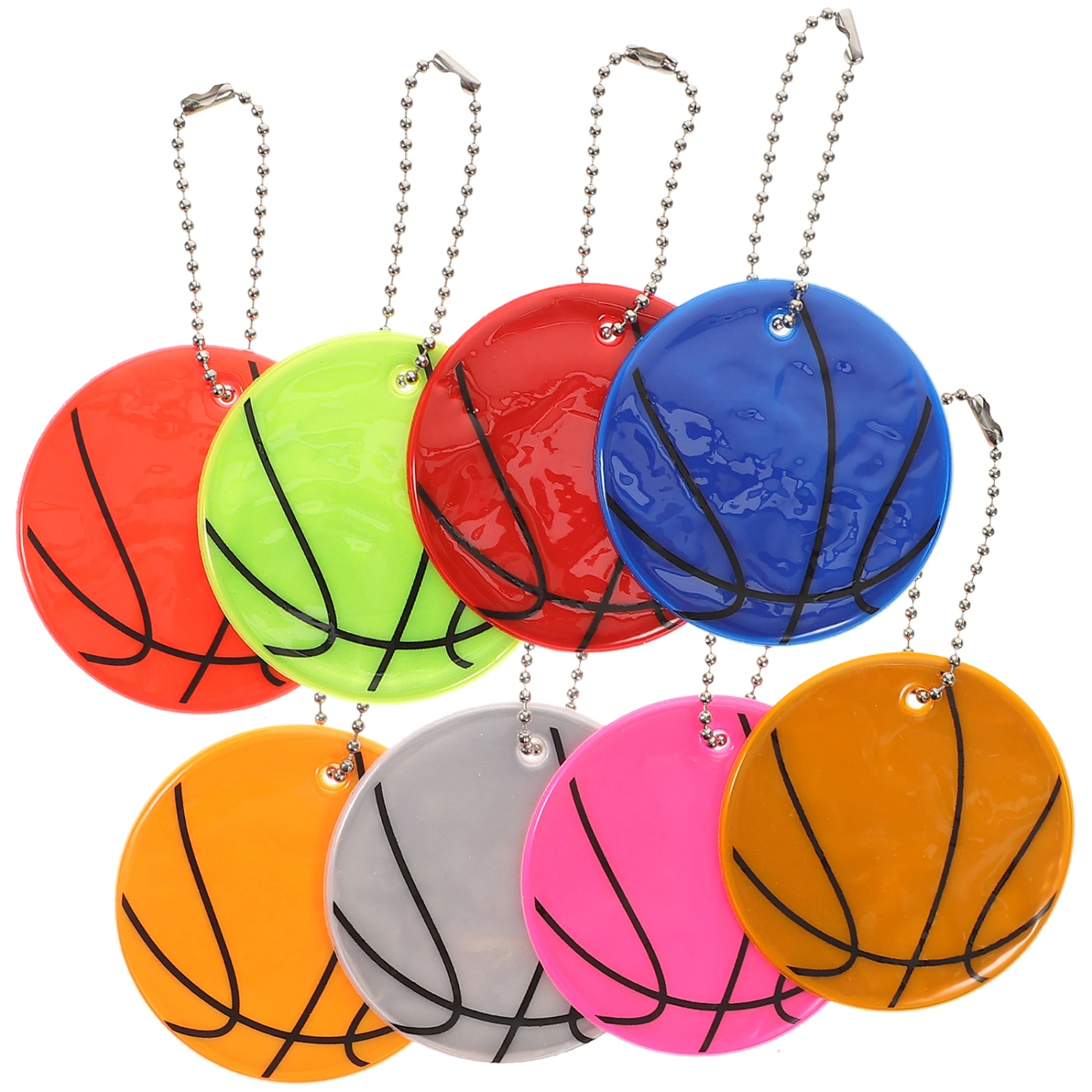 8Pcs Super Bright Safety Reflector Reflective Pendant for Jackets Bags Purses Backpacks