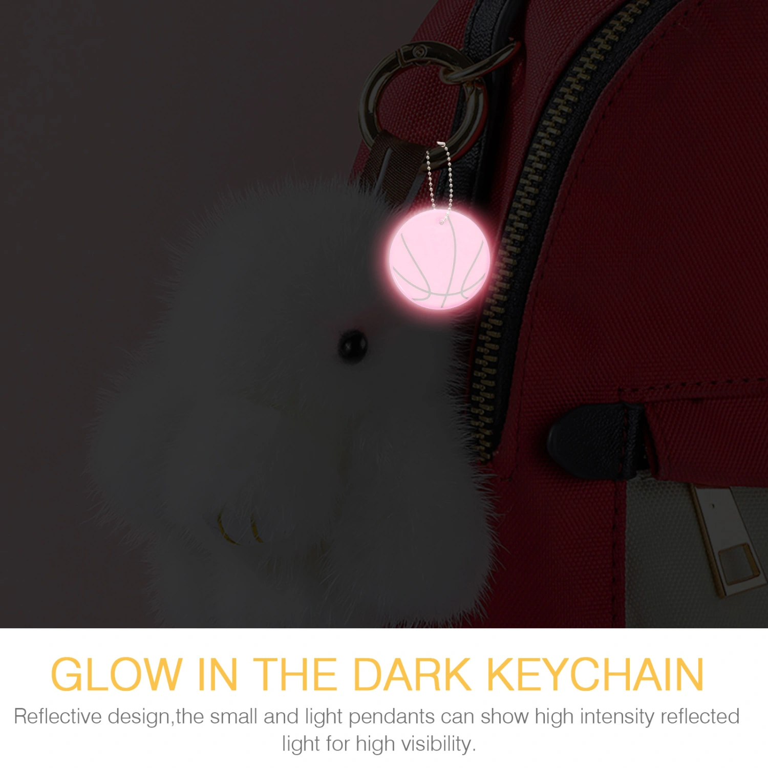 8Pcs Super Bright Safety Reflector Reflective Pendant for Jackets Bags Purses Backpacks