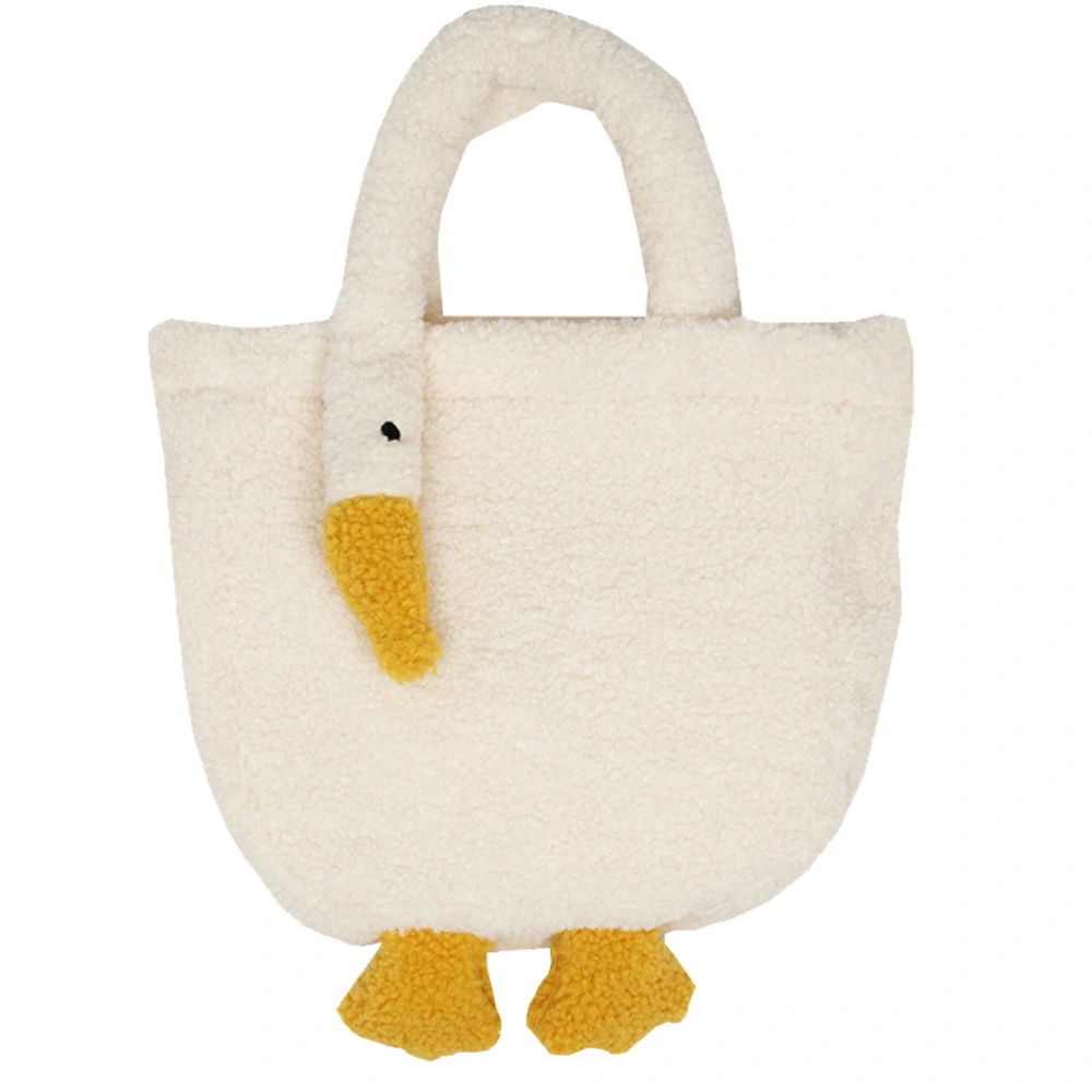 Goose Bow The Head Bag Plush Purse Fashion Handbag Purse Tote Bag for Gift