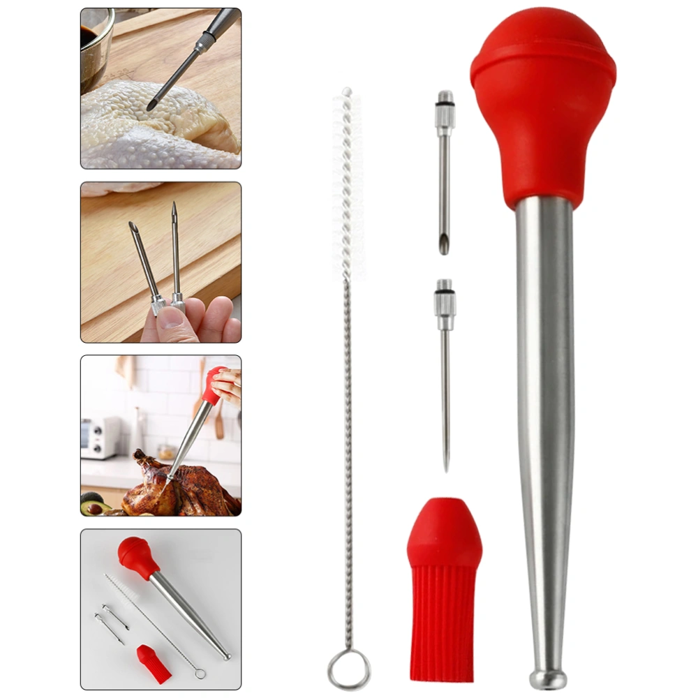 1 Set of Turkey Baster Turkey Seasoning Pump Drip Kitchen Oil Dropping Tube Barbecue Accessory