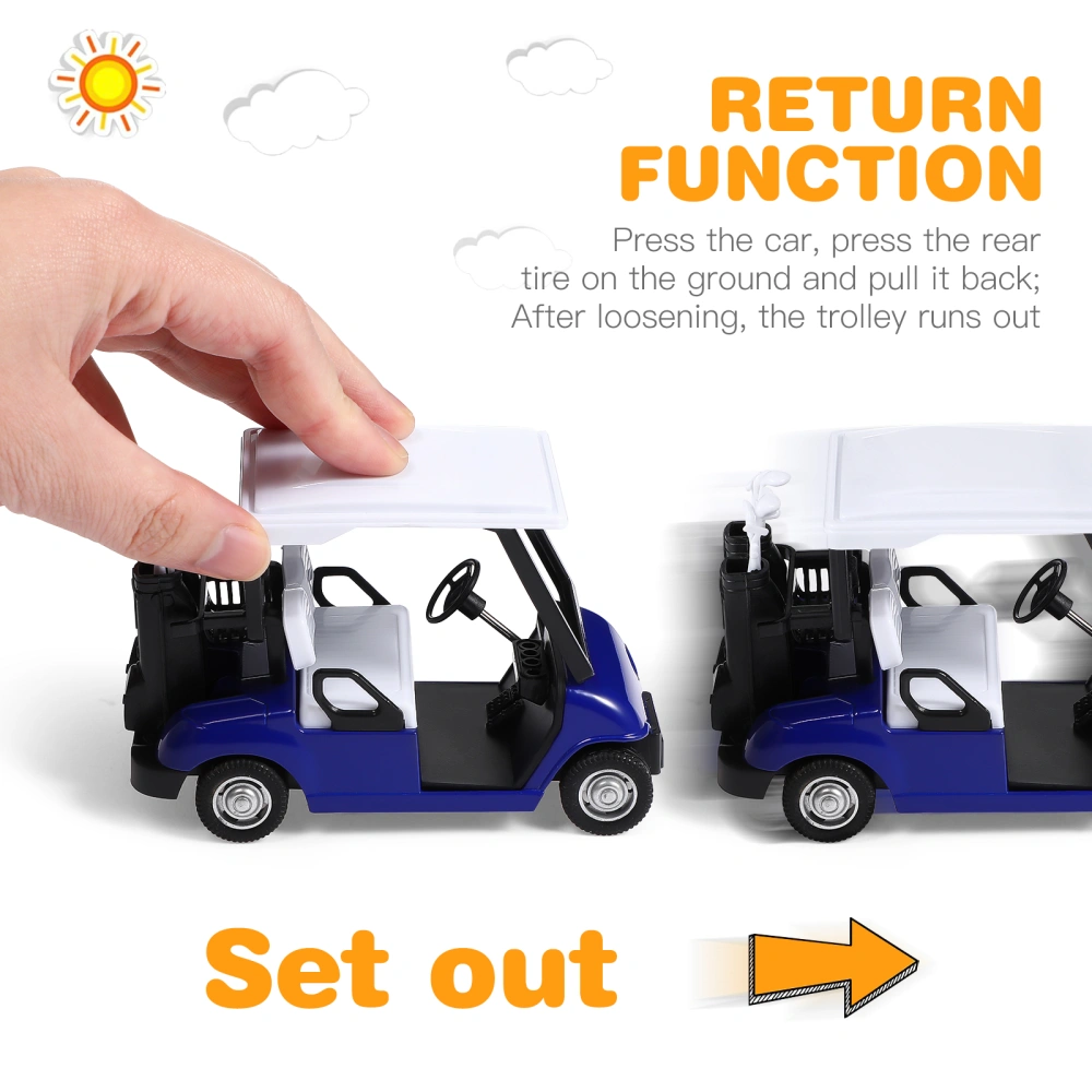 Golf Cart Model Die Casting Model Toy Vehicle Figurine Home Ornament for Kids