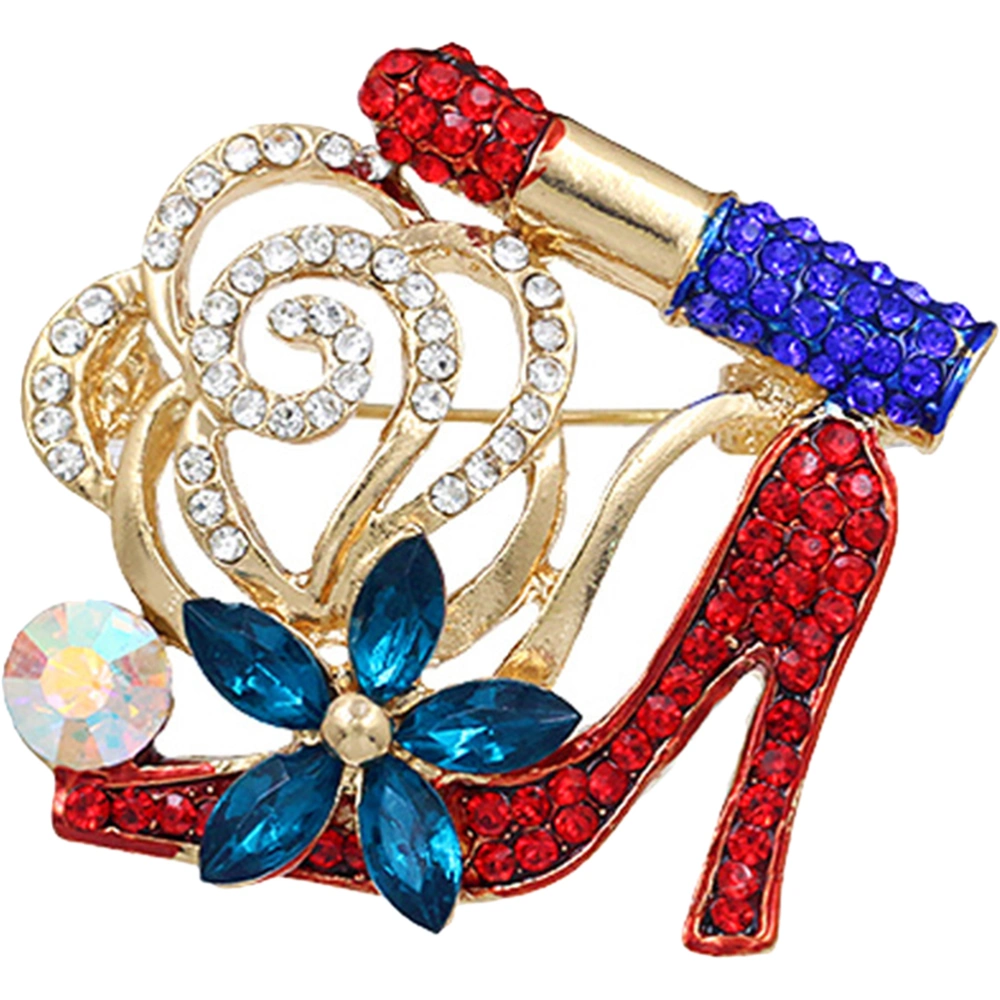 Rhinestone Brooch Fashion Clothing Accessory High Heel Brooch Pin for Women