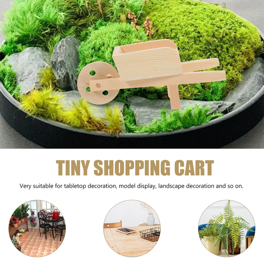 1 Set of Mini Bench Figurine Mini House Trolley Model Micro Landscape Mini Furniture Desk Decor