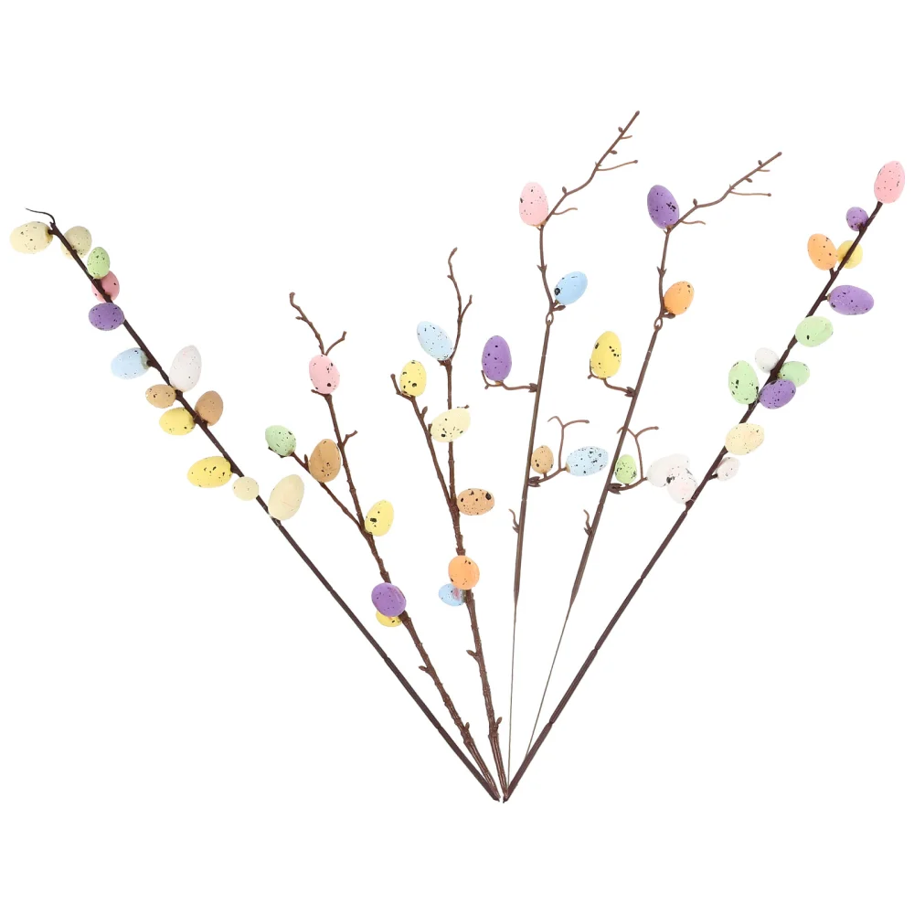 6pcs Egg Bouquet Foam Eggs Branches Egg Vase Filler Artificial Egg Branches