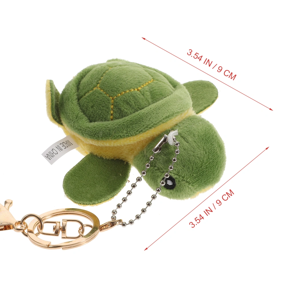 Turtle Keychain Turtle Shape Plush Key Ring Bag Hanging Ornament Key Ring