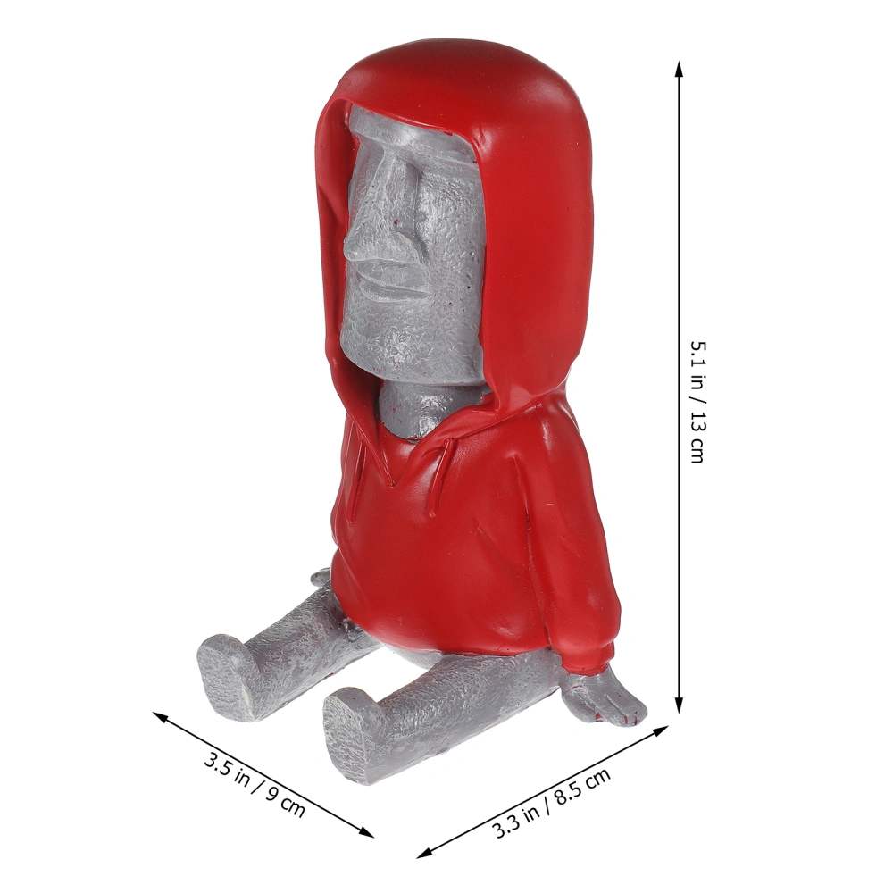 Resin Cellphone Stand Novelty Moai Shaped Bracket Smartphone Holder Support