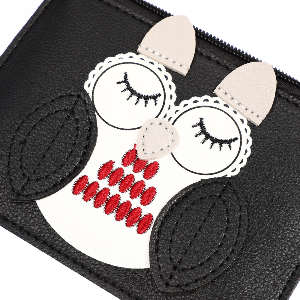 Owl Purse with Keyring Mini Simple Multifunctional Zipper Coin Holder Small Wallet