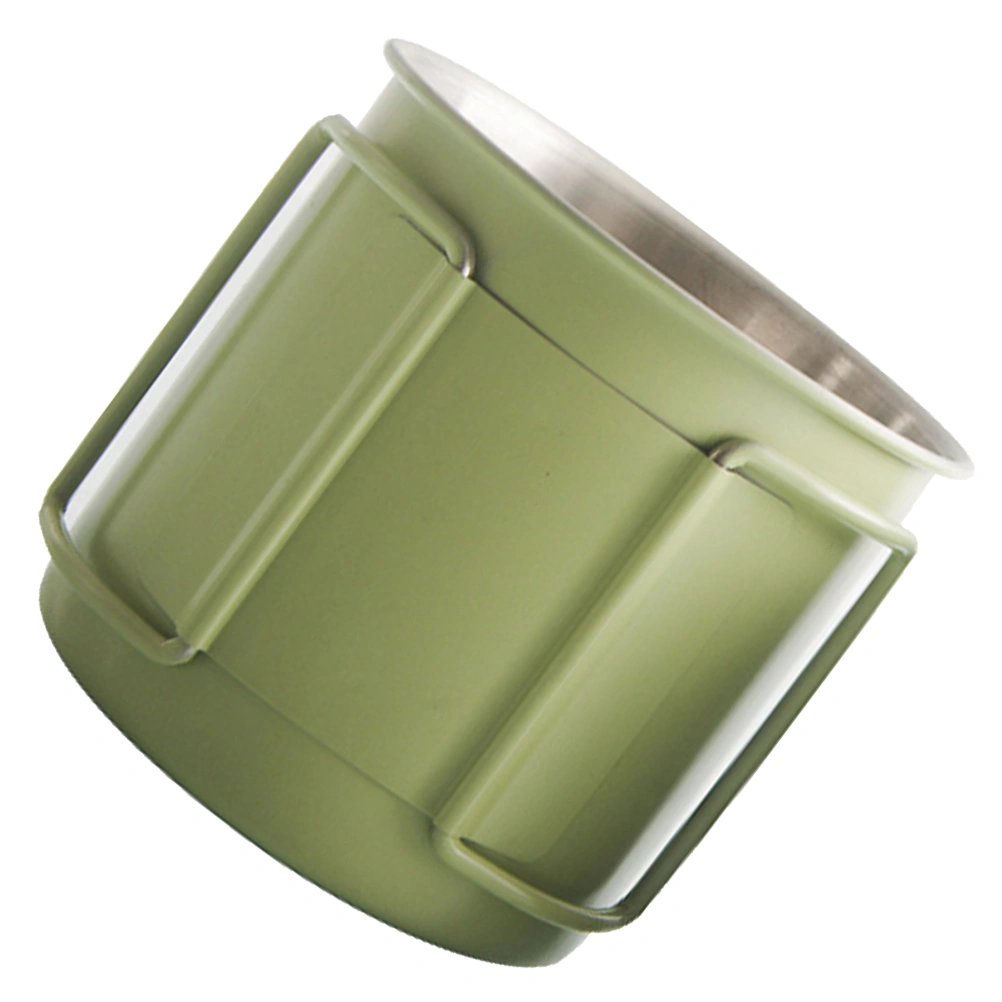Stainless Steel Camping Cup Camping Campfire Mug With Handle Folding Big Stainless Steel Cup