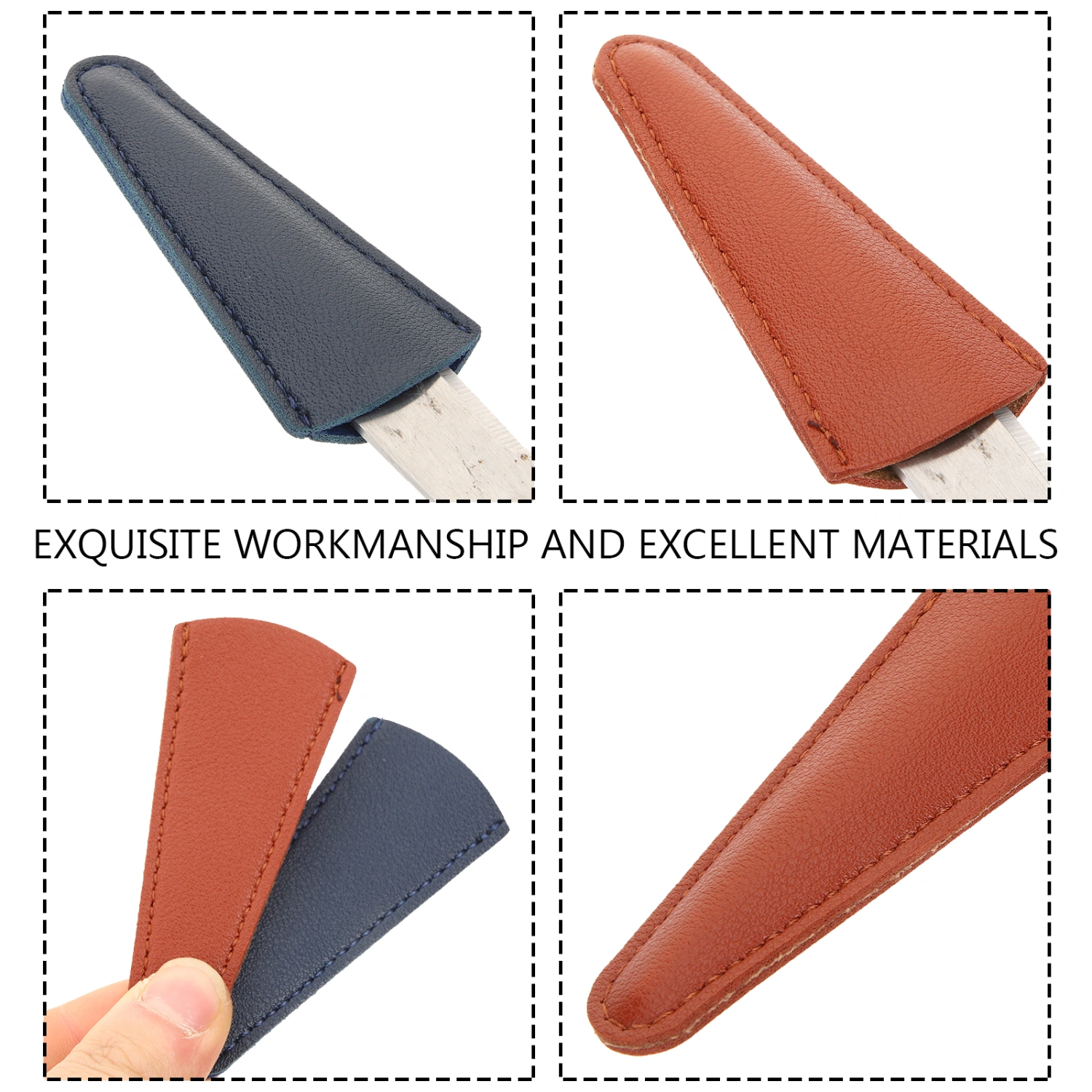 4pcs Sewing Scissor Sheaths Portable Eyebrow Scissors Cover Trimming Tool Bags