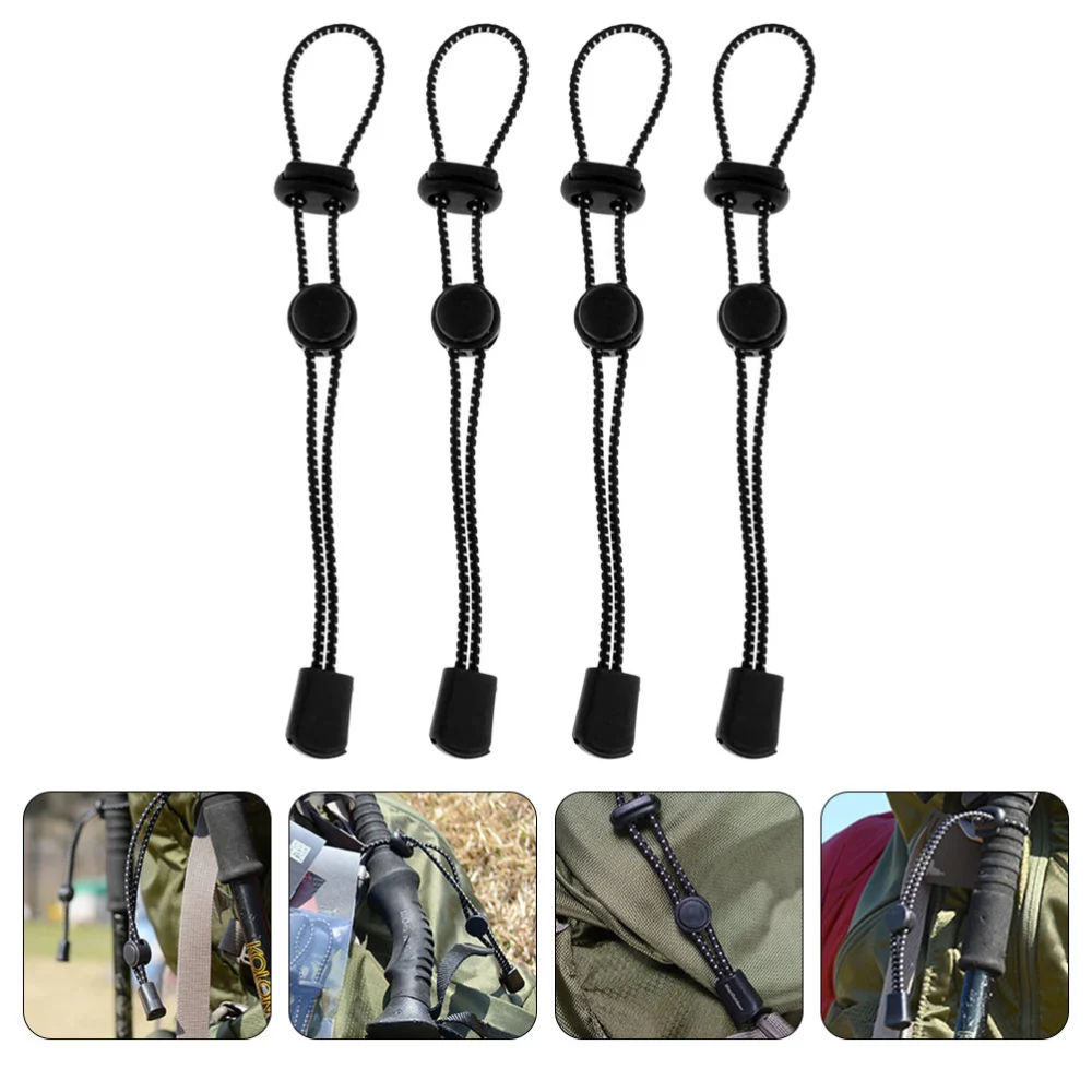 4pcs Climbing Stick Strap Trekking Pole Holder Adjustable Hiking Stick Lanyard