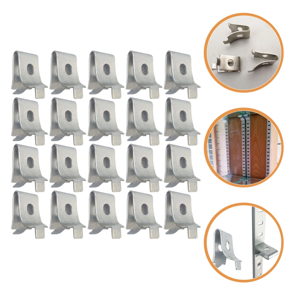 20pcs Shelf Bracket Clips Stainless Steel Pilaster Shelf Pegs Shelf Support Pegs