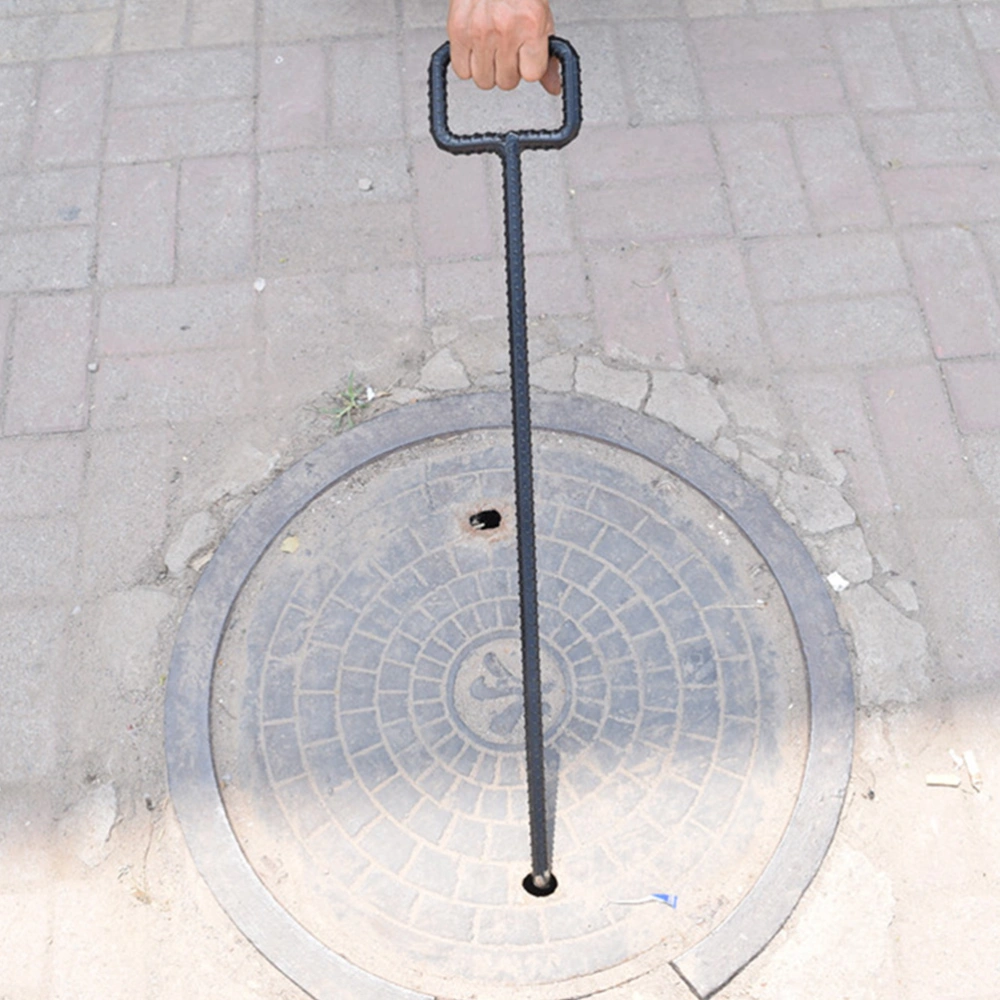 Manhole Cover Hook Steel Manhole Lid Lifter Heavy Duty Outdoor Manhole Lifting Hook