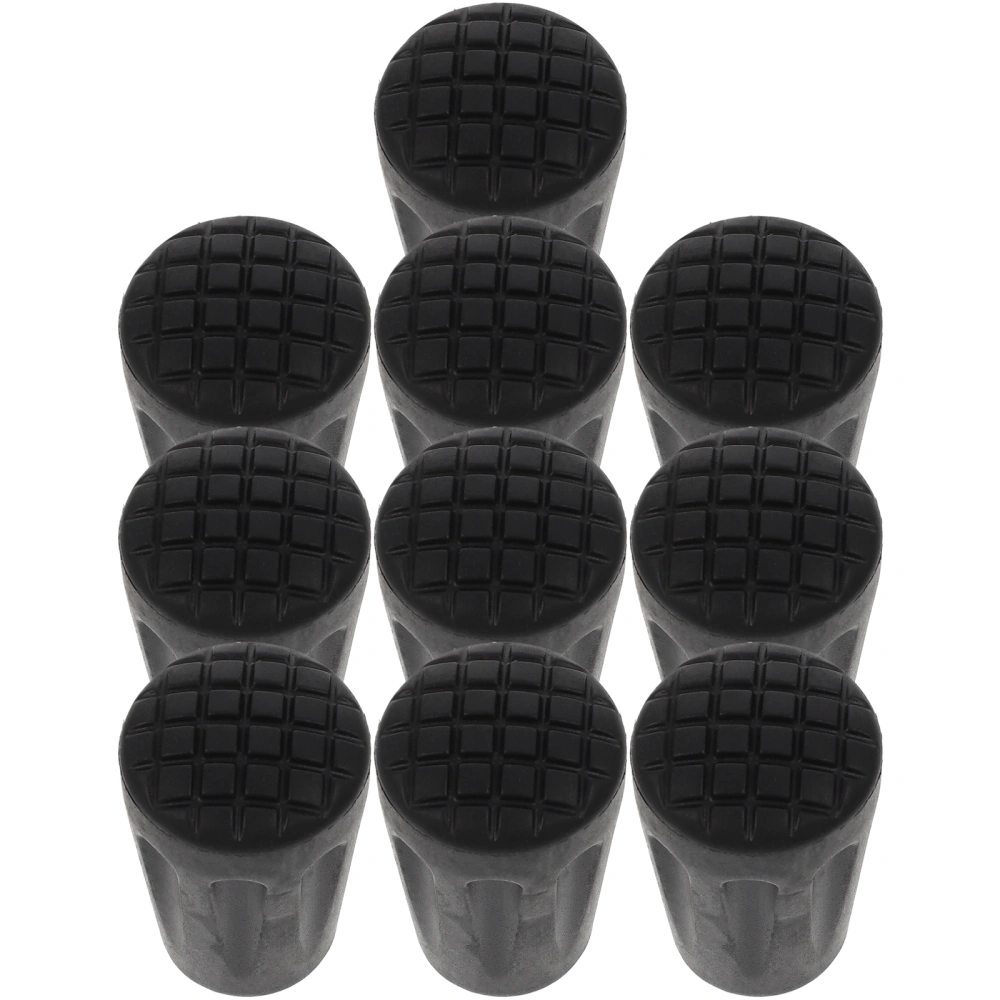 10pcs Trekking Pole Tips Replacement Crutch Protectors Walking Sticks Trekking Pole Covers