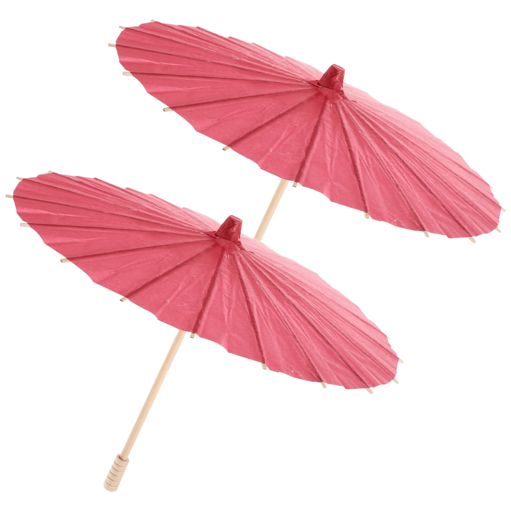 2pcs DIY Paper Umbrella Small Umbrella Photography Prop Holiday Blank Umbrella Decor