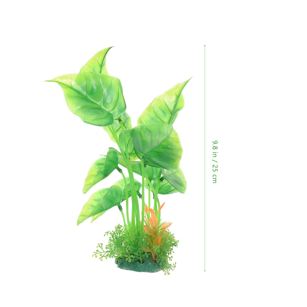 2Pcs Lifelike Plant Faux Tank Plant Decor Aquarium Plants Artificial Fish Tank Decorations